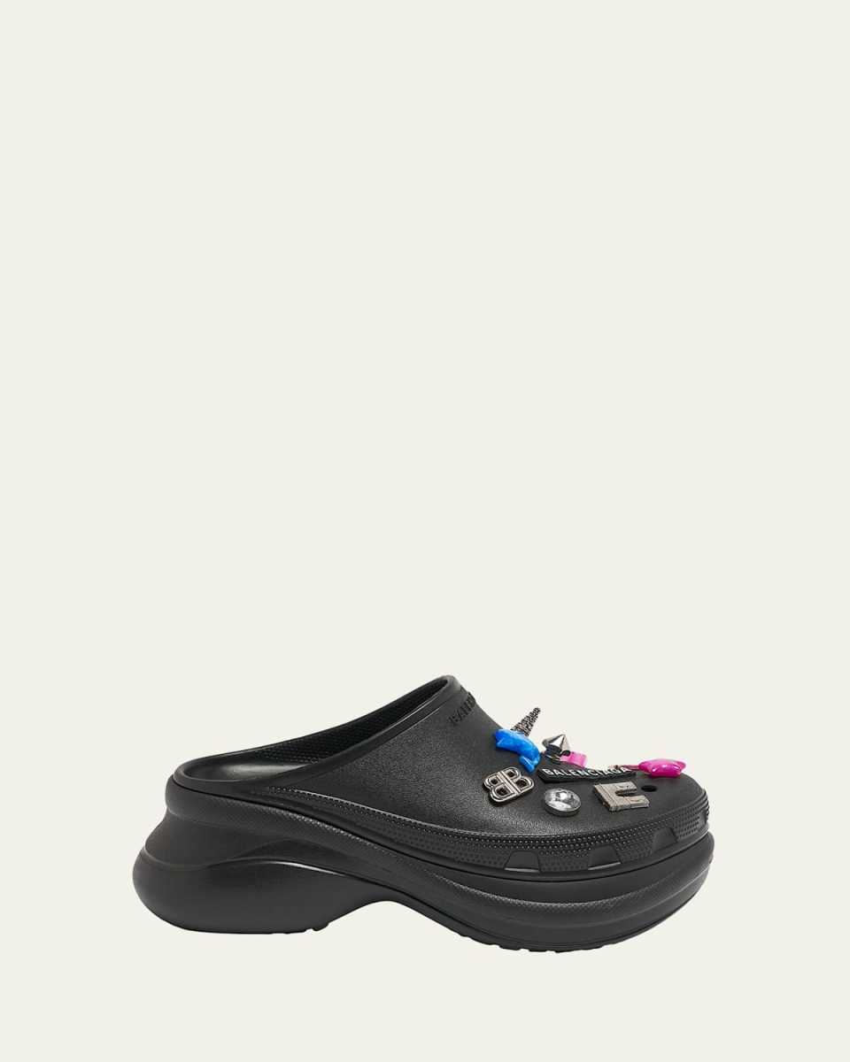 x Crocs Rubber Clog Platform Mules